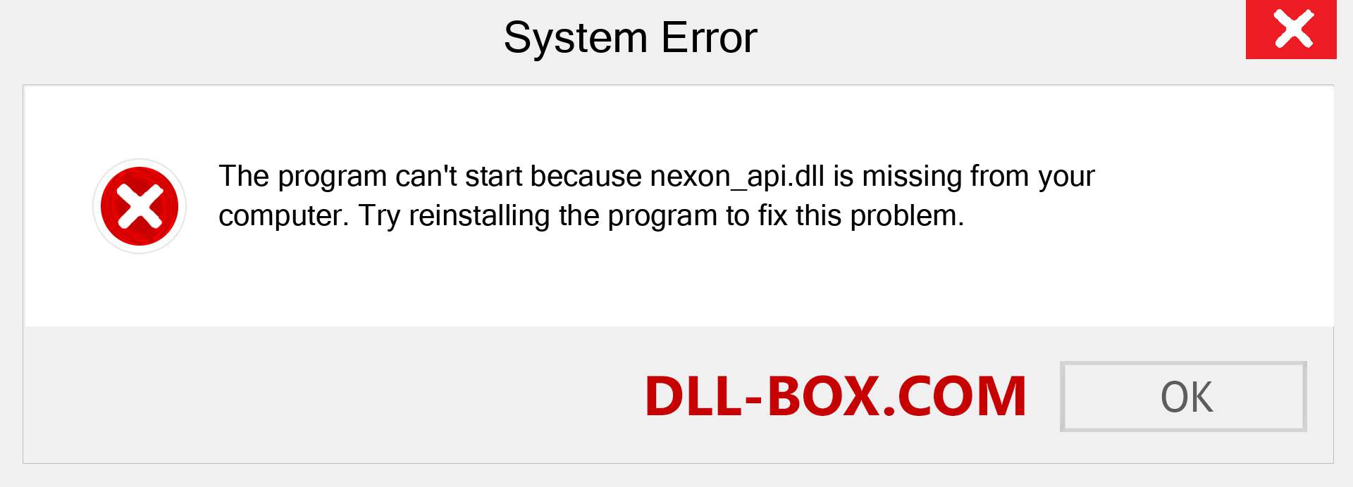  nexon_api.dll file is missing?. Download for Windows 7, 8, 10 - Fix  nexon_api dll Missing Error on Windows, photos, images